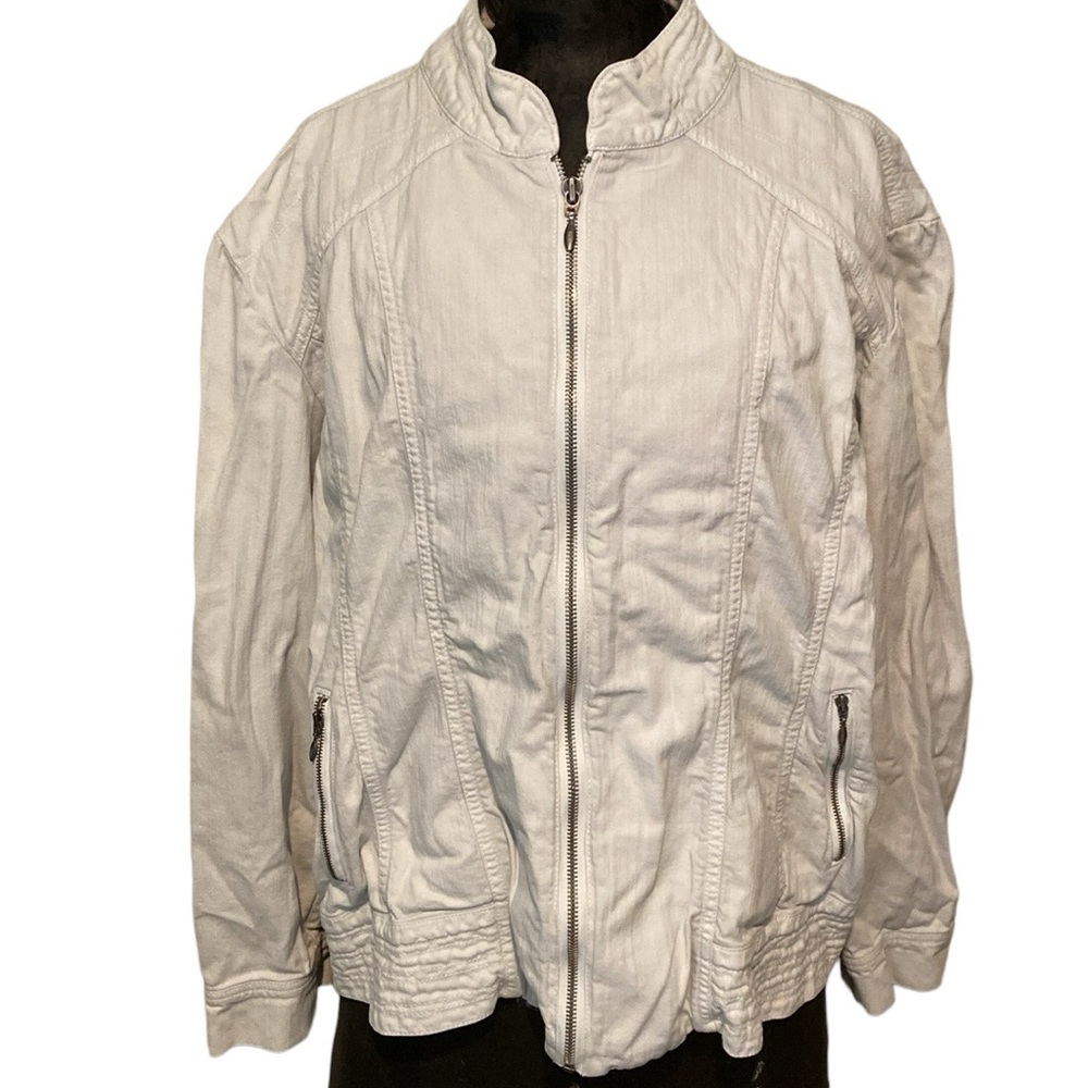 Chico’s Platinum Women’s White Jean Jacket